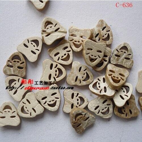 100 pieces/lot Natural Coconut Buttons Grament Buttons Diy Beads 8.5*9mm C636