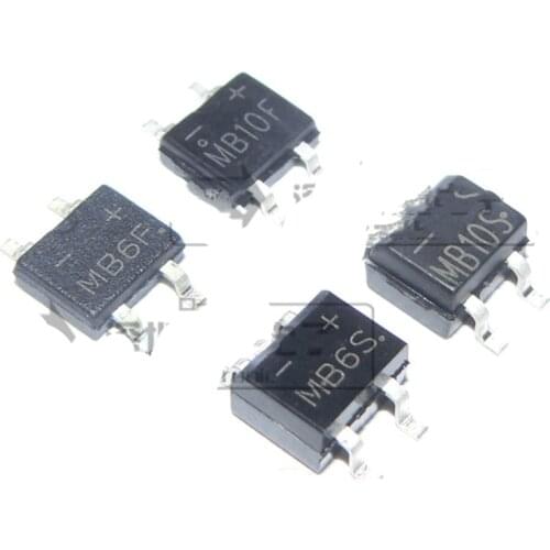 100PCS MB6S MB8S MB10S Ultra-thin Rectifier Bridge Stack MB6F MB8F MB10F MB-F SOP4 MB10M MB6M DIP4