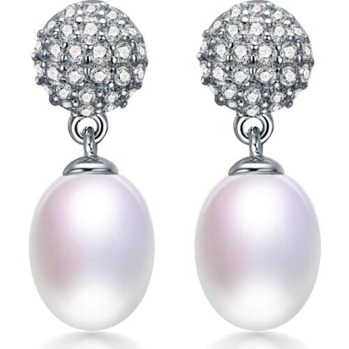 2019 AAAA Natural Pearl Engagement Earrings For WIfe Gift, Beautiful Jewelry Earrings, Fine Drop Earrings