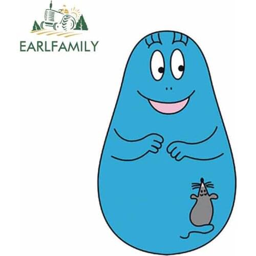 EARLFAMILY 13cm x 8.1cm for Les Barbapapa DIY Motorcycle Car Stickers Waterproof Creative Personality 3D Decal VAN Decoration