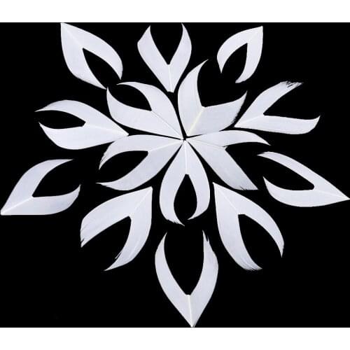 50Pcs White Big Goose Feathers Trim DIY Jewelry Accessories Wedding Clothes Decoration Beautiful Natural Plumes Crafts Wholesale