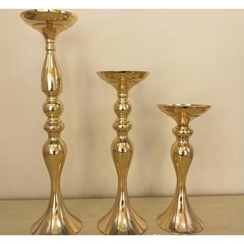 50cm Height Metal Candle Holder Candle Stand Wedding Centerpiece Flower Rack Road Lead gold and silver