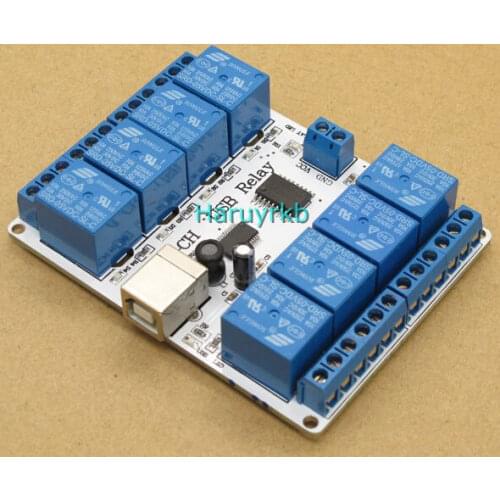 8 channel 12V dc USB Relay Module Opto-couple 8 SPDT relays For PC computer Robotics