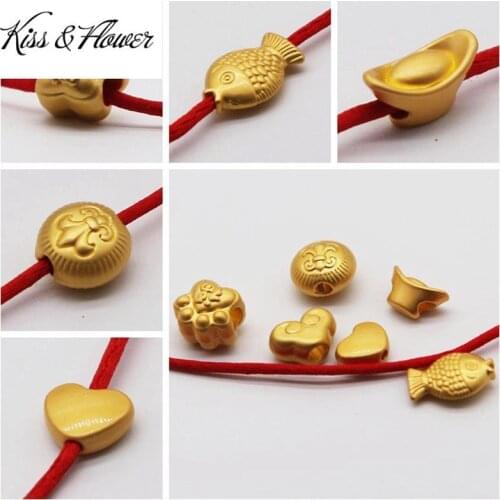 KISS&FLOWER AC27 Fine DIY Jewelry Making Accessories Findings Fittings Bracelet Necklace Loose Paw Fish Heart Spacer Beads