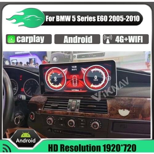 Android DVD multimedia player for BMW 5 Series E60 2005 2006 2007-2010 car stereo radio with screen GPS navigation head unit