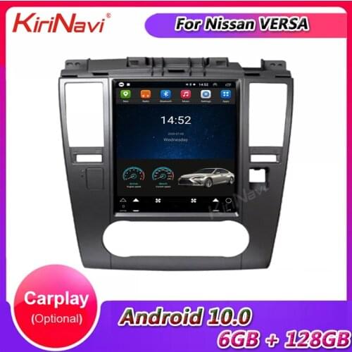KiriNavi 10.4" Android 9.0 Car Radio For Nissan Versa Tiida Latio Auto GPS Navigation Car Multimedia Player stereo 4G 2003-2011