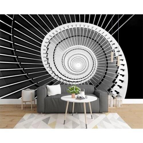 Beibehang papel de pared Modern 3D stereo European retro extension space tunnel industrial wind background wall decoration
