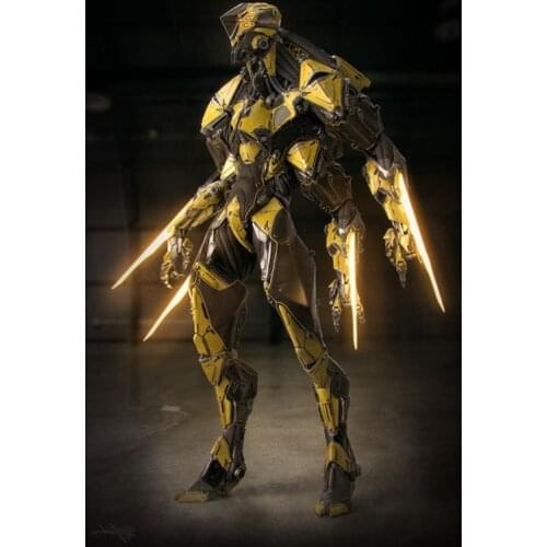 GK Four-Handed Rhubarb Peak Resin White Mold With Rhombus Light-Emitting Platform