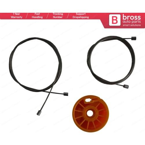 Bross Auto Parts BWR5338 Window Regulator Repair Set Front Right Door 9222W9 for Peugeot 207 5-Door Made in Turkey