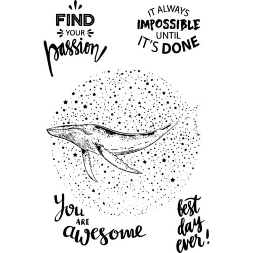 DABOXIBO Big Whale Clear Stamps Mold For DIY Scrapbooking Cards Making Decorate Crafts 2020 NEW Arrival