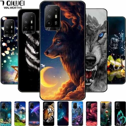 For Oppo A94 5G Case Soft Silicone Wolf Lion TPU Back Cases for OPPO A74 5G / A54 5G Phone Case Funda for OPPOA94 A 94 5G Coque