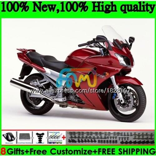FJR1300A For YAMAHA FJR-1300 FJR1300 01 02 03 05 Gloss red hot 06 07 119BS.6 FJR 1300 2001 2002 2003 2004 2005 2006 2007 Fairing