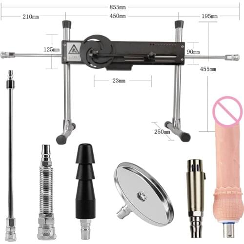 Fredorch Stainless Metal Sex Machine 120W Strong Motor Vibrators for Man and Women Sex Toys Thrusting Sex Machine Gun With Dildo