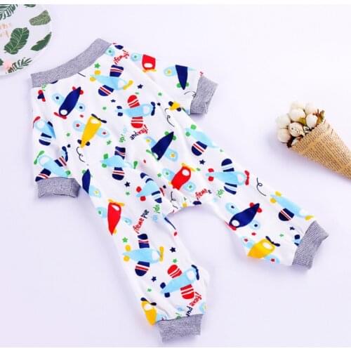 Dog Cotton Romper Pajamas Four-legged Dog Jumpsuits Clothes Puppy Clothing for Dog Rompers Teddy Cat Clothes