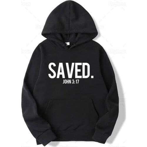 Christian Hoodie Saved John 3:17 Hoodie Sweatershirt Spiritual Gift