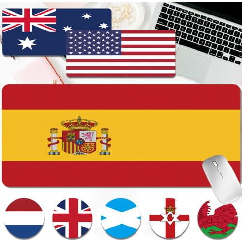 Flag Pattern Gaming Mouse Pad Large Mouse Pad Waterproof PU Leather Mouse Mat Gaming 30x60CM/30x80CM Office Computer Desk Mat