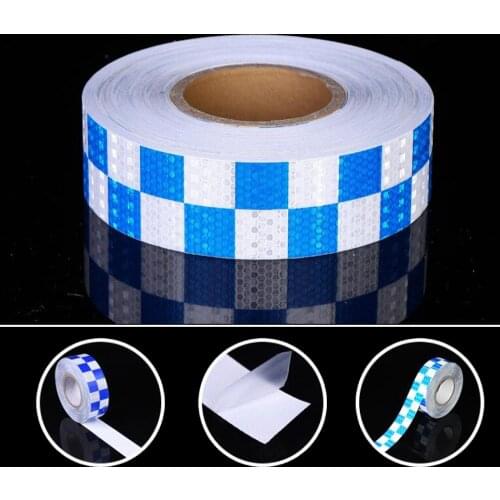 5cmx25m/Roll Warning Tape Strip Stickers Warning Light Reflector Protective Sticker Reflective Film Car Safety Mark