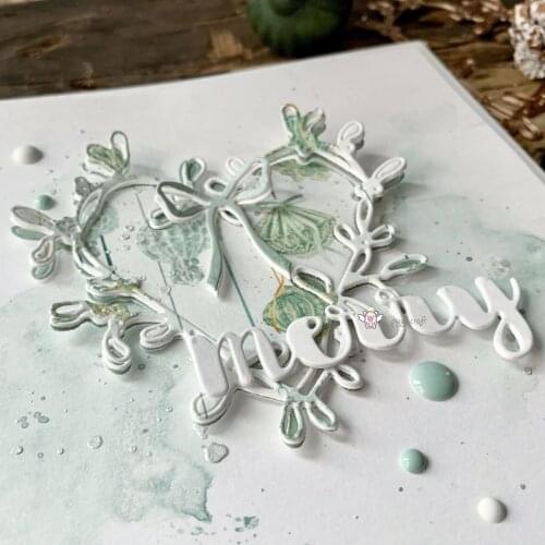 Mmao Crafts Metal Steel Cutting Dies New Flower heart frame Stencil For DIY Scrapbooking Paper/photo Cards Embossing Dies