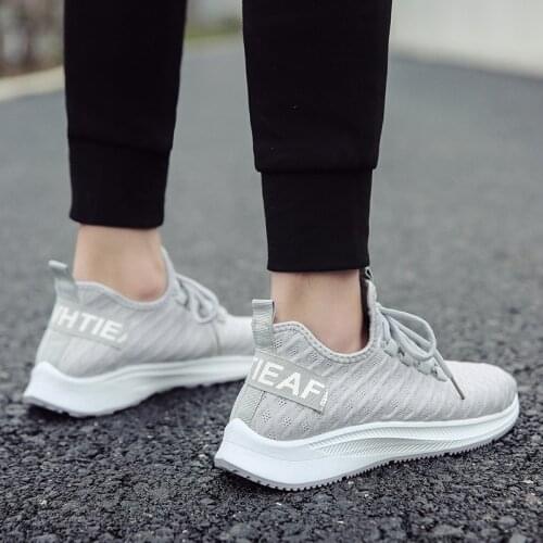 Lunar Landing Liuyechao Mens Shoes Flying Weaving Sports Shoes Mens Korean Version Breathable ins Low-help Fitness 2019