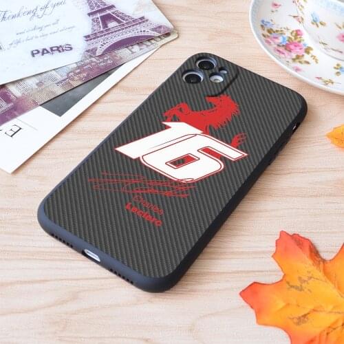 Charles Leclerc Carbon Fiber Edition Print Soft Silicone Matt Case For Apple iPhone Case