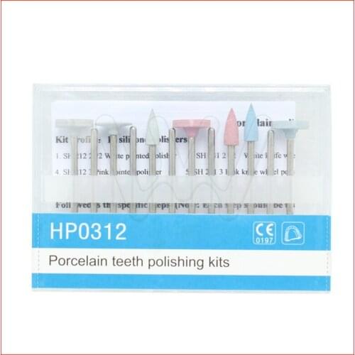 12Pcs/Set HP0312 Porcelain Teeth Polishing Kit Used for Dental Low-Speed Handpiece Teeth Whitening Oral Hygiene