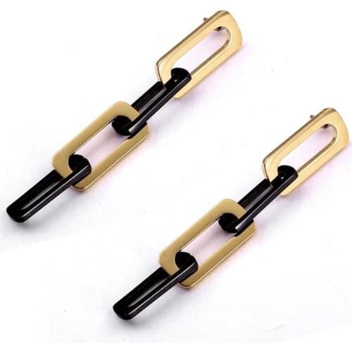 New Arrival Party Drop Earrings For Women Female Wedding Jewelry Gift Luxury Long Cross Geometric Charm Dangles Earrings