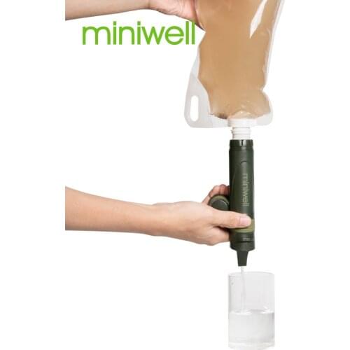 Miniwell Outdoor emergency survival equipment straw water purifier for camping,hiking and outdoor sports