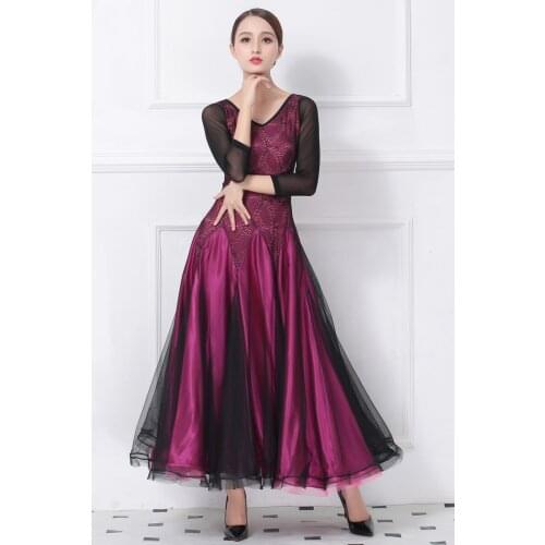 Ballroom Dance Dress Competition Costumes Dresses Standard Dance Dress For Women PerformanceDancewears S M L XL