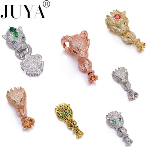 Hot New Jewelry Bijoux Zircon Animal Panther Floating Charms For Bracelets & Necklaces Big panter bedels Clasps Jewelry Berloque