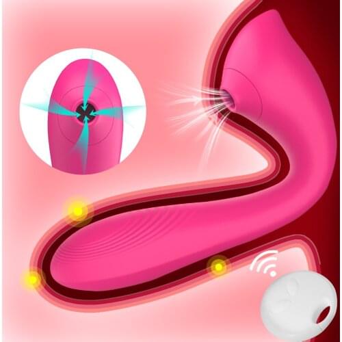 Remote Control Sucking Dildo Vibrator Massager 7 Speeds Oral Suction Clitoris Stimulation Female Masturbation Sex Toy for Women
