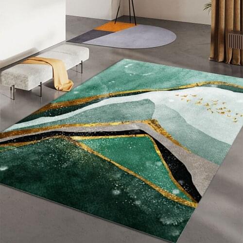 Modern Simple Carpet Living Room Coffee Table Cushion Blanket Gold Diamond Velvet Bedside Blanket Can Be Customized