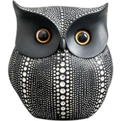 Owl Statue for Home Decor Crafted Figurines Living Room Office Bedroom Kitchen Laundry Apartment Dorm Bar Gift for Birds