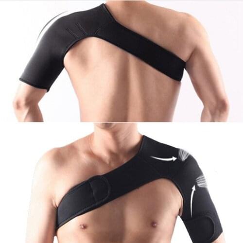 Single Shoulder Adjustable Brace Pads Back Support Belt Shoulder Bandage Back Spine Pain Relief