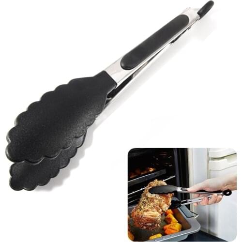1pc Kapmore Heat-Resistant Food Tong Creative Non-Slip Nylon Bread Tong Serving BBQ Tools Accessories