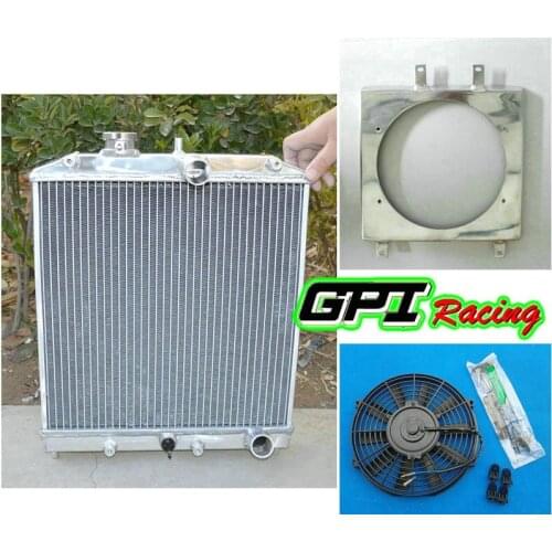 28mm pipe Aluminum Radiator &shroud&fan FOR Civic EK EG D15 D16 B16 B18 28MM Radiator +shroud&fan 92-00 FOR Honda