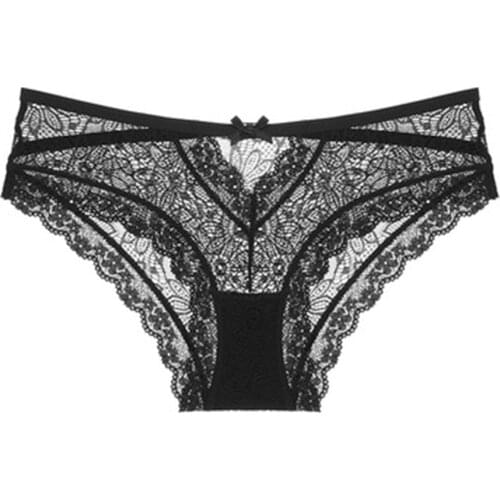 French-style sexy lace ultra-thin breathable romantic bow comfortable ladies low-waist briefs NK006