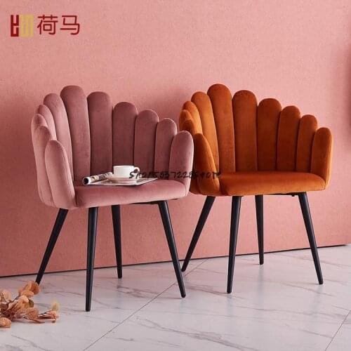 Homer Light Luxury Dining Chair Leisure Dressing Stool Dressing Table Chair Home Back Nordic Italian Simple Bedroom Girl