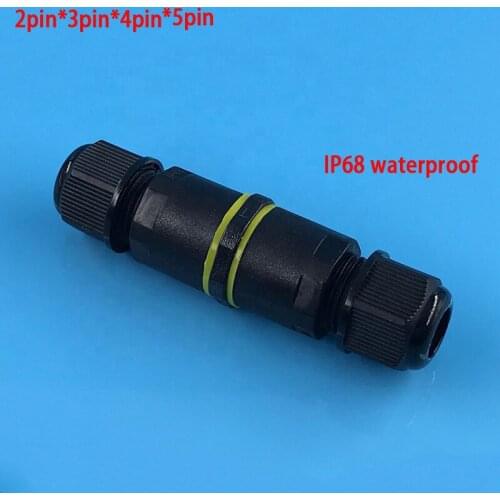 2 Way IP68 Waterproof Outdoor Connectors 2Pin*3Pin*4Pin*5Pin HR684-C Junction Box Outdoor Electrical Screw Type Cable Connector
