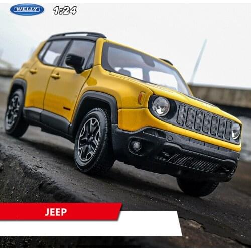 Welly 1:24 Jeep Liberty yellow car alloy car model simulation car decoration collection gift toy Die casting model boy toy
