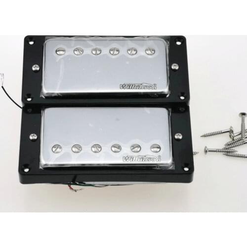 Wilkinson LP Pickups Humbucker Ceramics Electric Guitar Pickups Silver cover 4C Wire