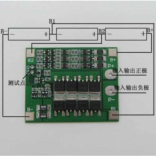 10PCS 3S 25A Li-ion 18650 BMS PCM Battery Protection Board BMS PCM With Balance For li-ion Lipo Battery Cell Pack Module Newest