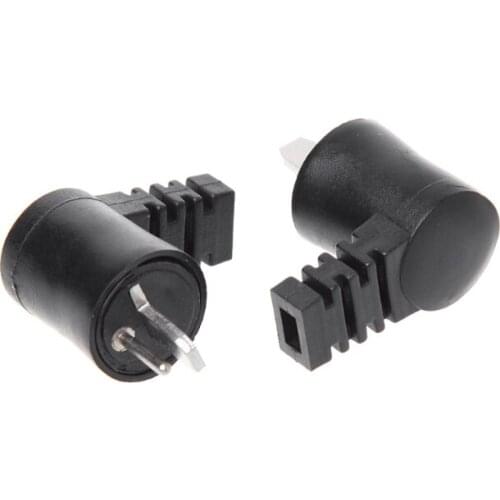 5 Pcs 2 Pin Din Right Angle HiFi Speaker Plug Cable Screw Solder Connector