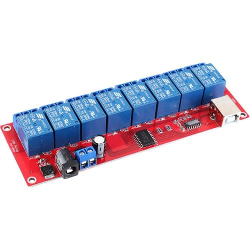 8 Channel 24V HID Driverless USB Relay USB Control Switch Computer Control Switch PC Intelligent Control Relay Module
