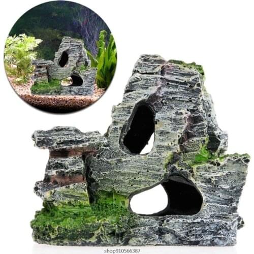 Mountain View Aquarium Rock Cave Tree Bridge Fish Tank Ornament Rockery Decor M3 21 Wholesales