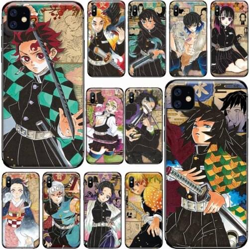 Demon Slayer Blade Comic Postcard Phone Case for iPhone 11 12 pro XS MAX 8 7 6 6S Plus X 2020 XR Mini