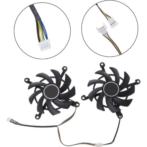 Colorful GTX 2060 SUPER GTX1660 1660ti Fan 4Wire 4Pin 2Pcs 85MM 12V VGA Fan Graphics Card Cooling Fan