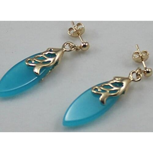 Hot Sell Elegant Natural jade Drop Earring
