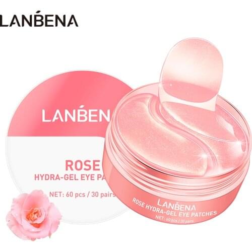 LANBENA Rose Hydra Gel Eye Mask Remove Puffy Eyes Original Nourish Repair Collagen Eye Patches Micro Molecule Brighten Lady Skin
