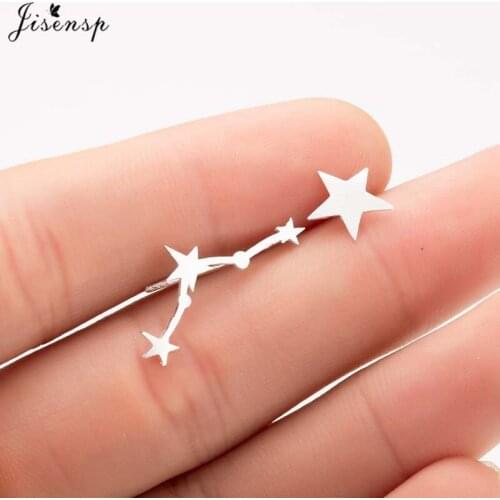 Jisensp New Fashion Constellation Ear Climbers Unique Stars Earrings Space Inspired Jewelry for Women Birthday Gift bijoux