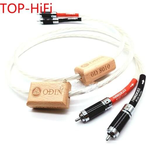 TOP-HiFi Pair Odin NORDOST RCA Cable Audio Cable Single Crystal Silver Interconnect Cable With Gold Plated RCA
